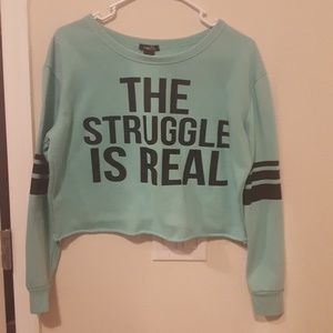 Trendy cropped sweater